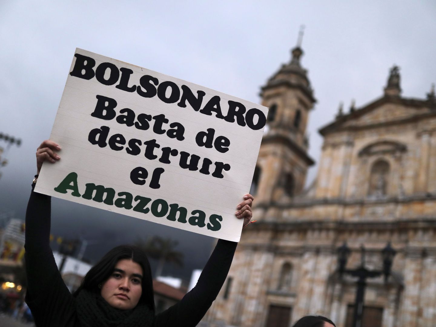 Protestas contra Bolsonaro por no defender el Amazonas. (Reuters)