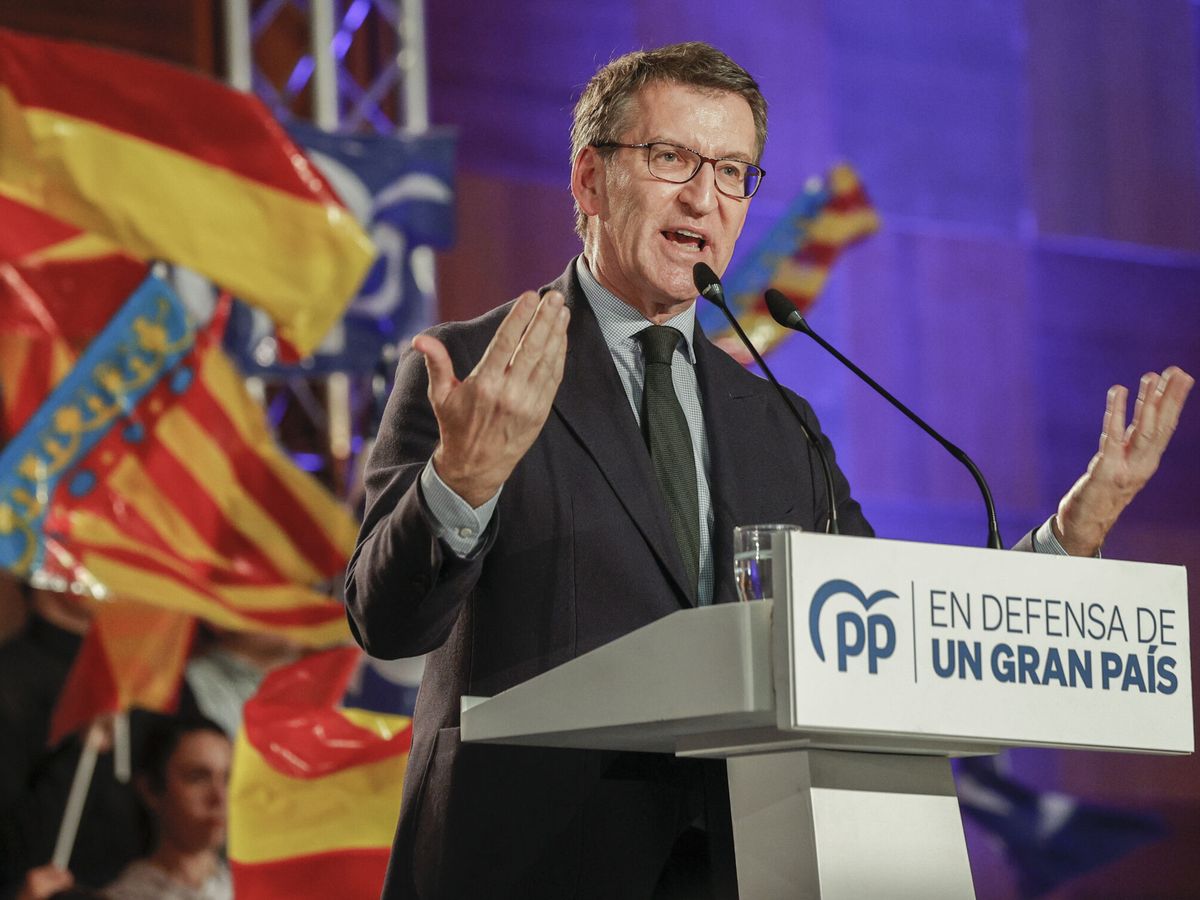 Foto: El presidente del PP, Alberto Núñez Feijóo. (EFE/Manuel Bruque)