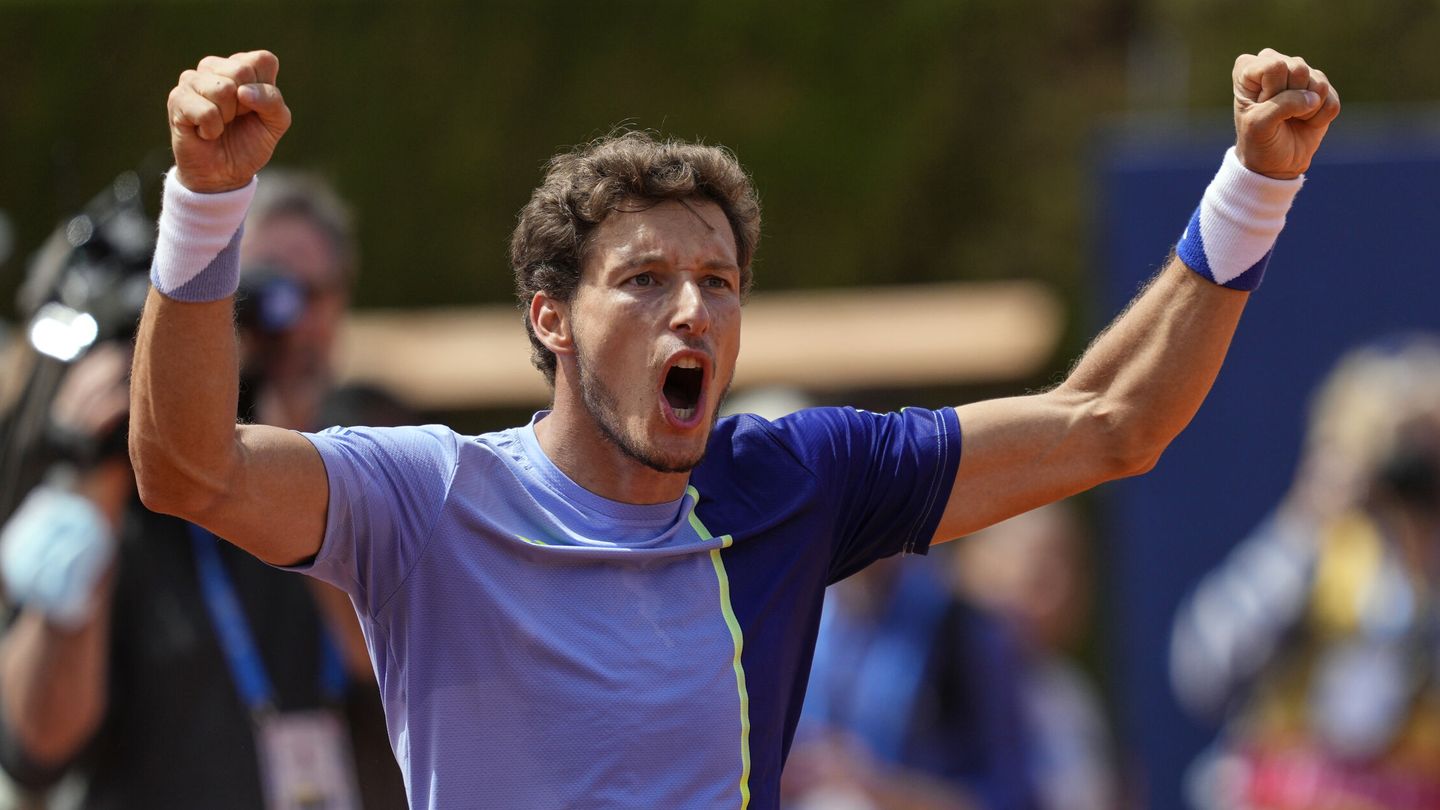 El tenista español, eufórico durante el torneo. (EFE/Alejandro García)