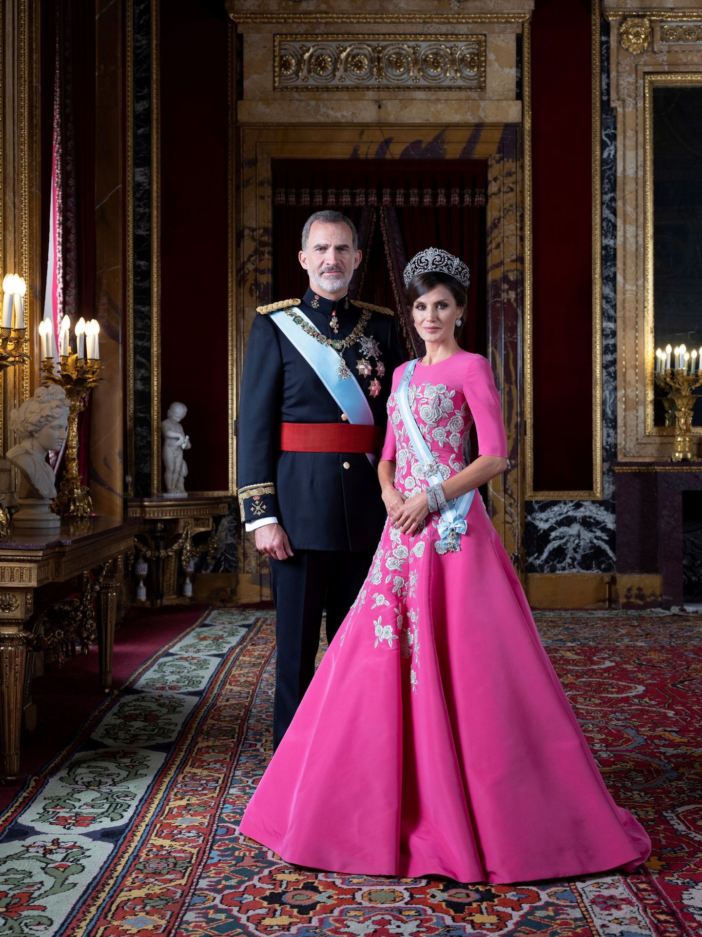 Los reyes Felipe y Letizia, de gala. (Estela de Castro / Casa de S. M. el Rey)