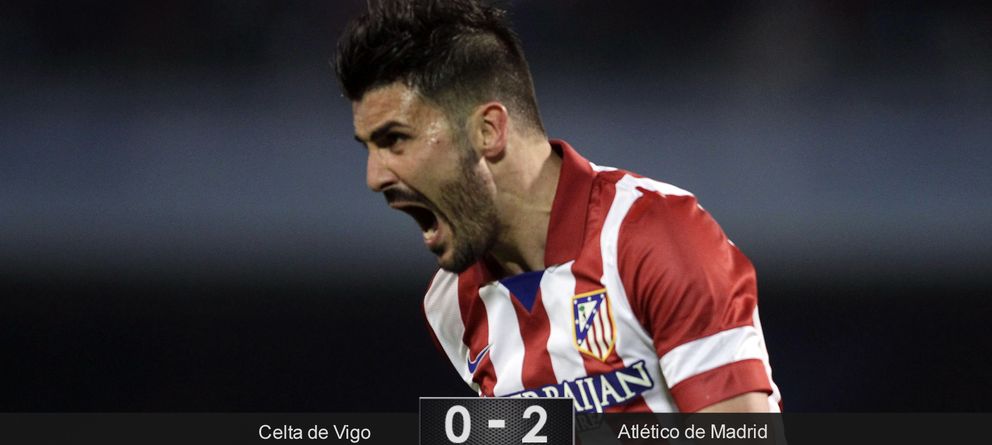 David Villa 'renace' en el momento justo para él y para su Atlético, que duerme líder