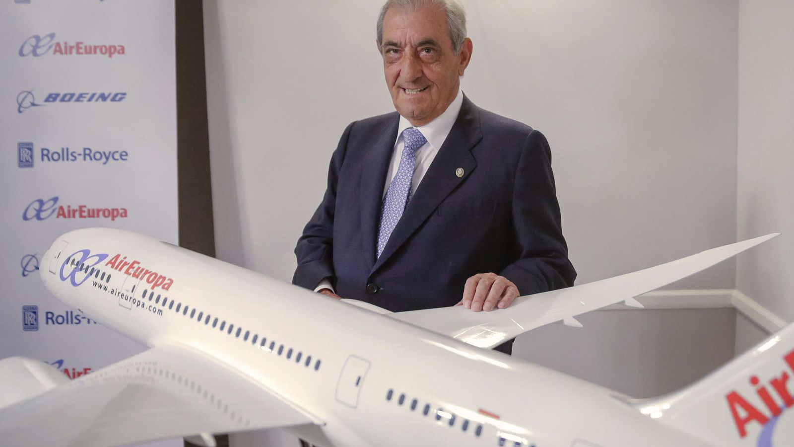 Foto: El presidente del grupo Globalia, al que pertenece Air Europa, Juan José Hidalgo, en una imagen de enero de 2015. (EFE)