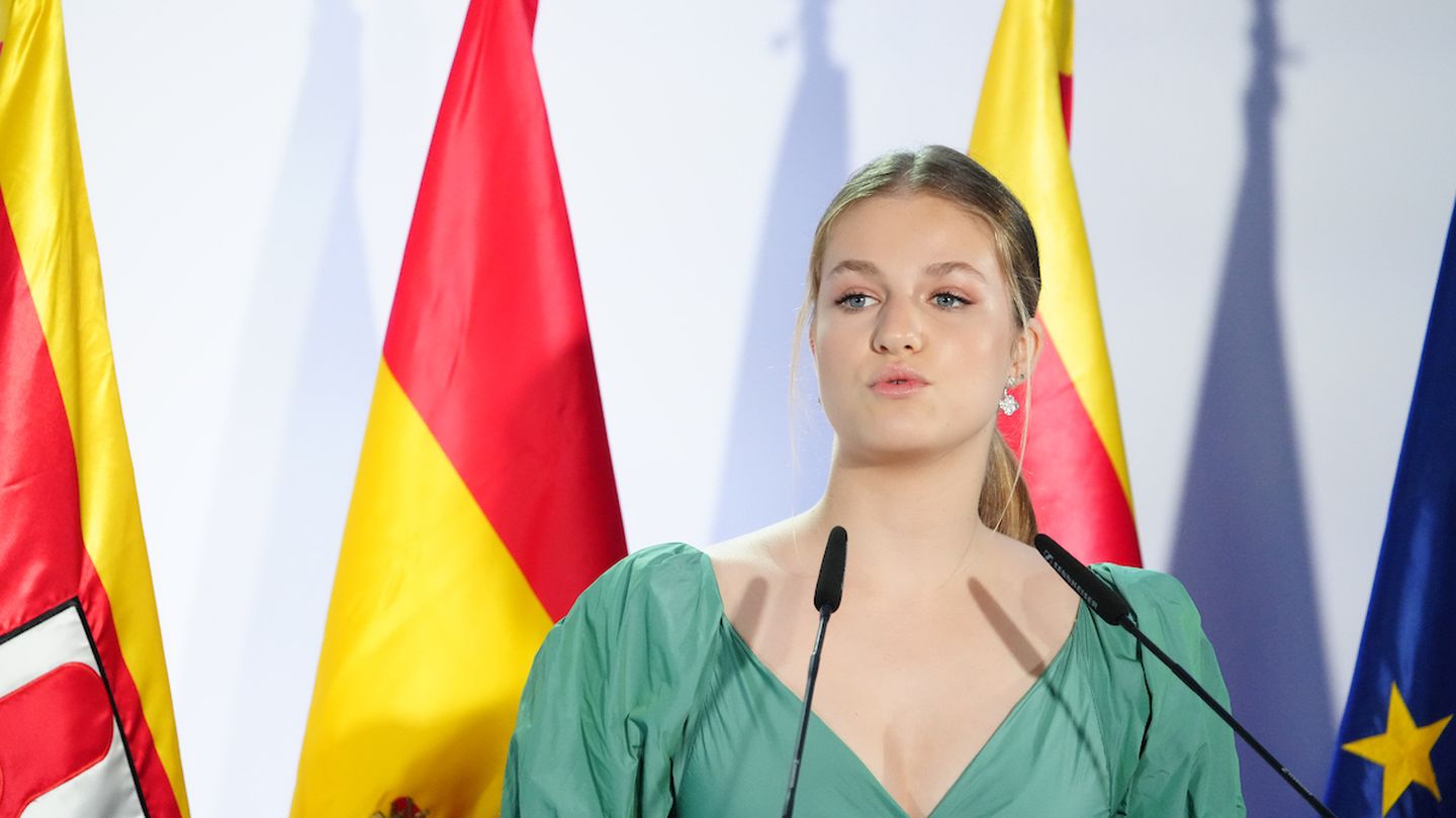 La princesa Leonor durante su discurso en los Premios Princesa de Girona / Limited Pictures.