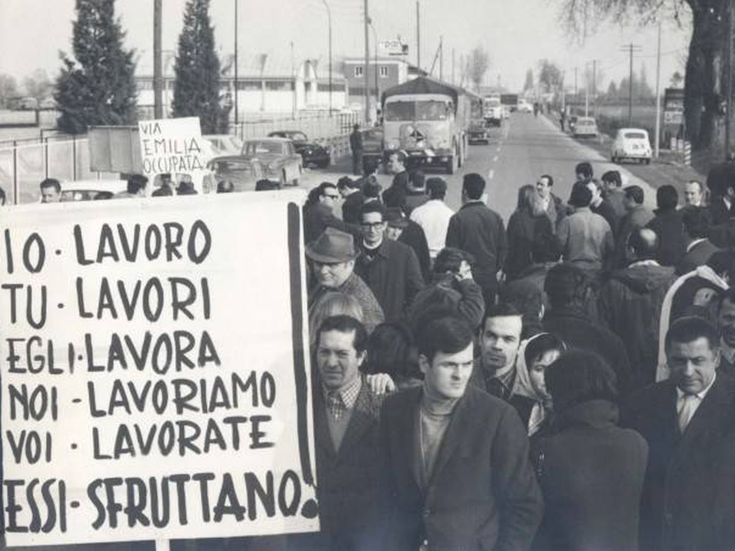 Manifestaciones en Italia a finales de los sesenta