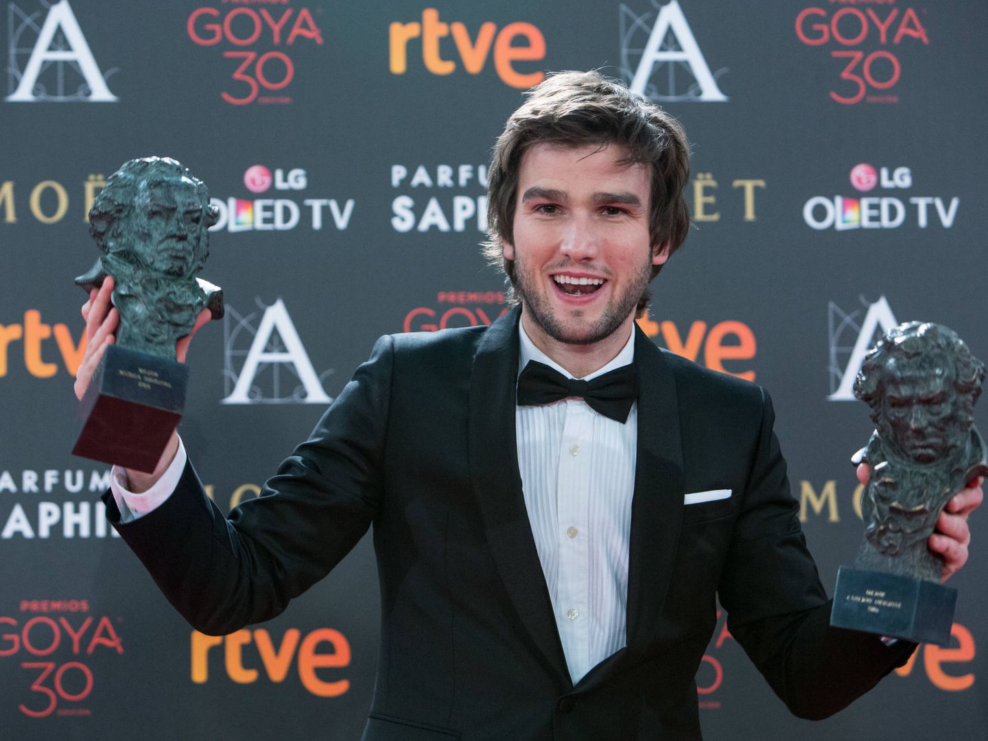  Lucas Vidal, en los Goya 2016. (Getty)