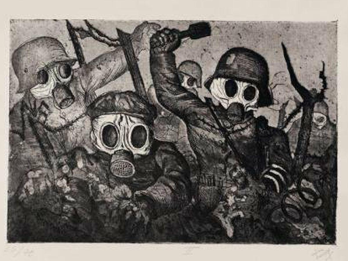 Foto: 'Tropas de asalto avanzan bajo el gas', Otto Dix. (1924). The Museum of Modern Art, Nueva York