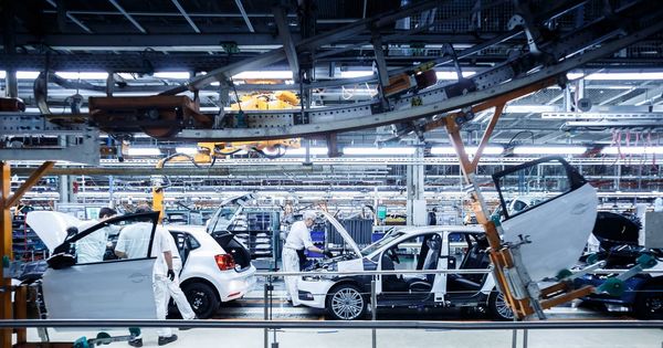 Foto: Fabricación del Volkswagen Polo en la planta de Landaben, en Navarra.