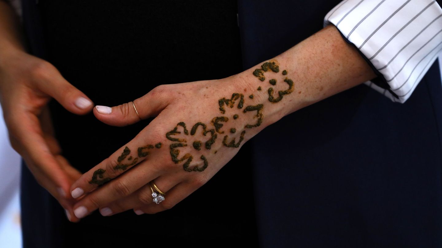 El tatuaje de henna de Meghan. (EFE)
