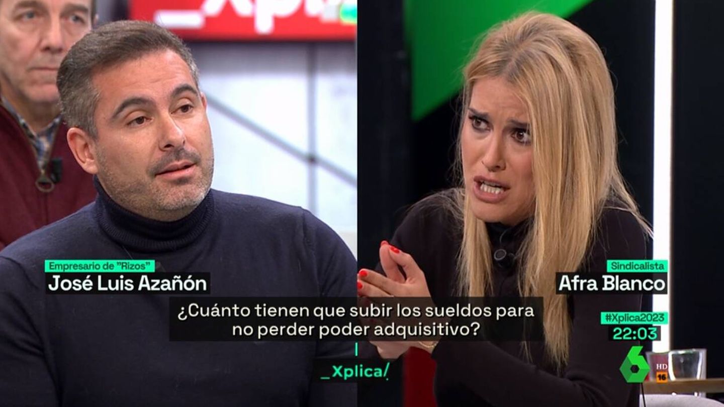 José Luis Azañón junto a Afra Blanco en 'La Sexta Xplica'. (Atresmedia)