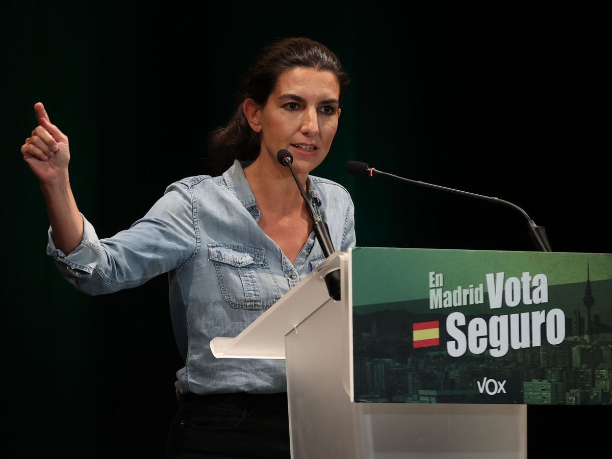 Foto: La candidata a la presidencia de la Comunidad de Madrid por Vox, Rocio Monasterio. (EFE/Kiko Huesca)