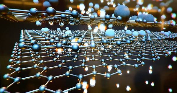 Foto: Ilustración de átomos de grafeno luminiscente (Max Pixel)