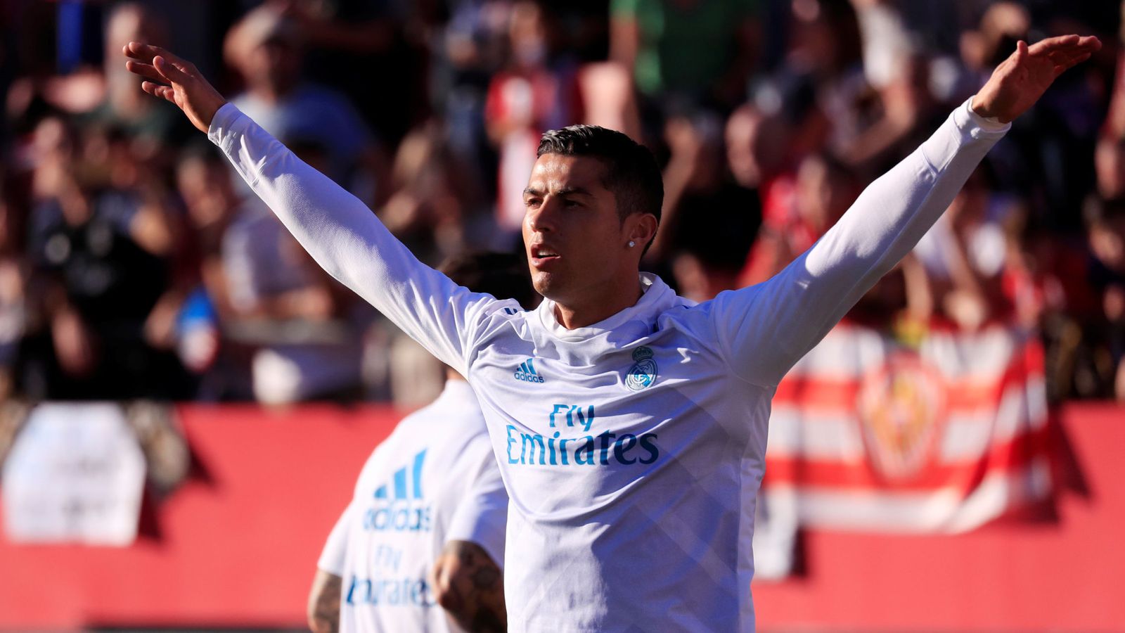 Foto: Cristiano Ronaldo en Girona, este domingo. (Reuters)