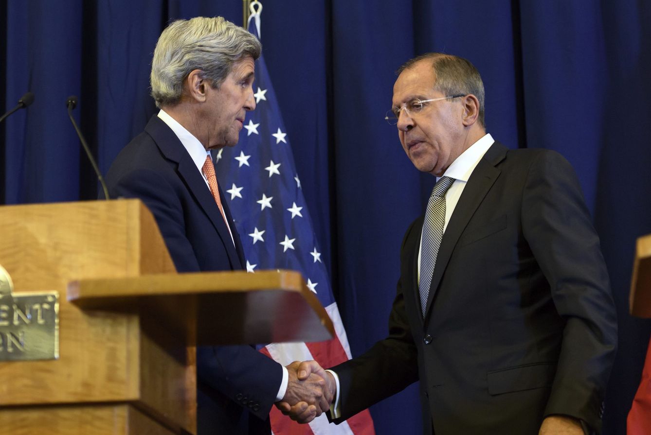 El secretario de Estado de EEUU, John Kerry, y el ministro ruso de Asuntos Exteriores, Sergei Lavrov. (EFE)
