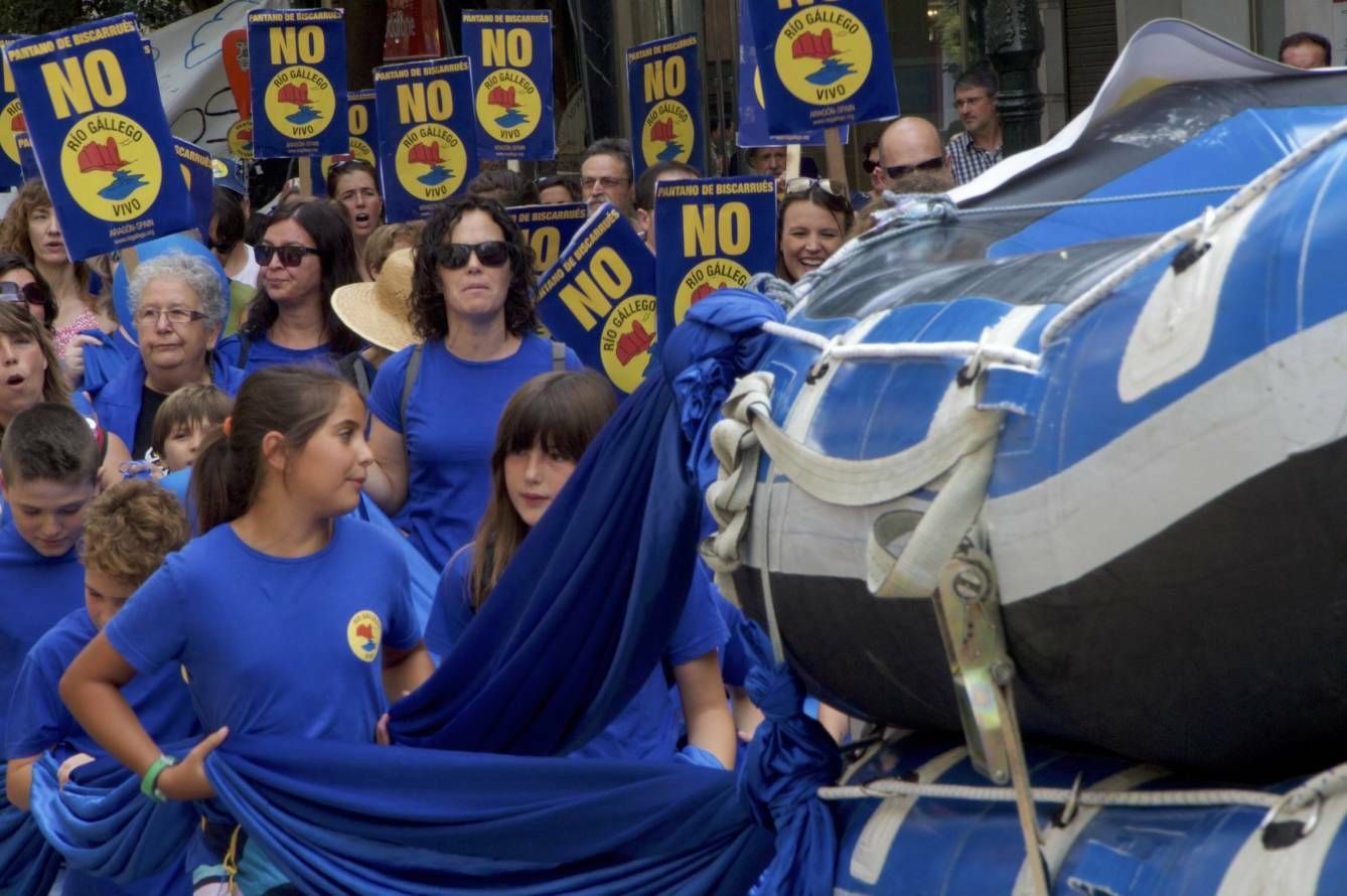 Manifestación el mes pasado en Zaragoza. (P. P. A.)