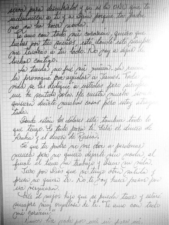  Imagen de la carta de Olga.