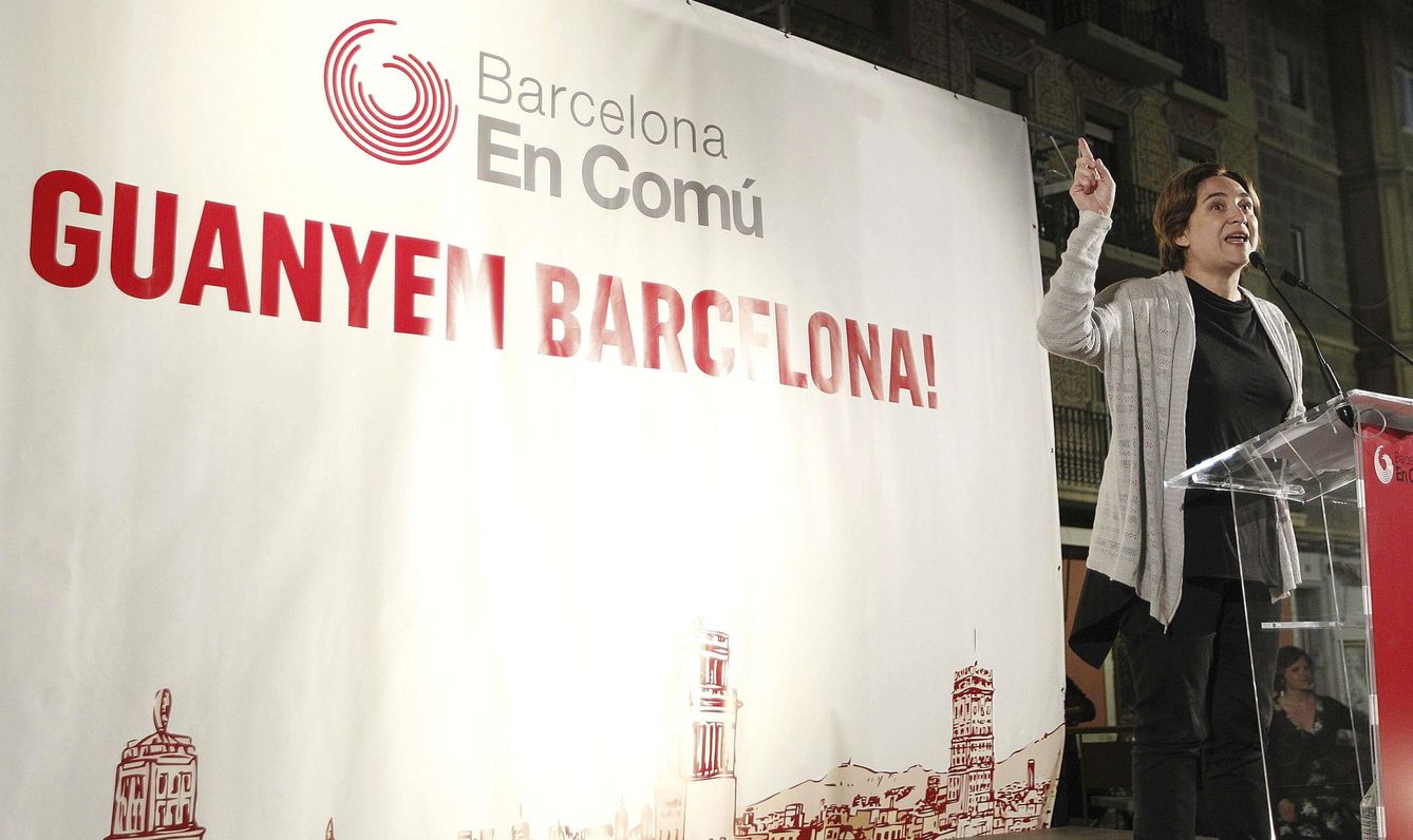 Ada Colau, en el inicio de campaña de Barcelona en Comú. (Efe)