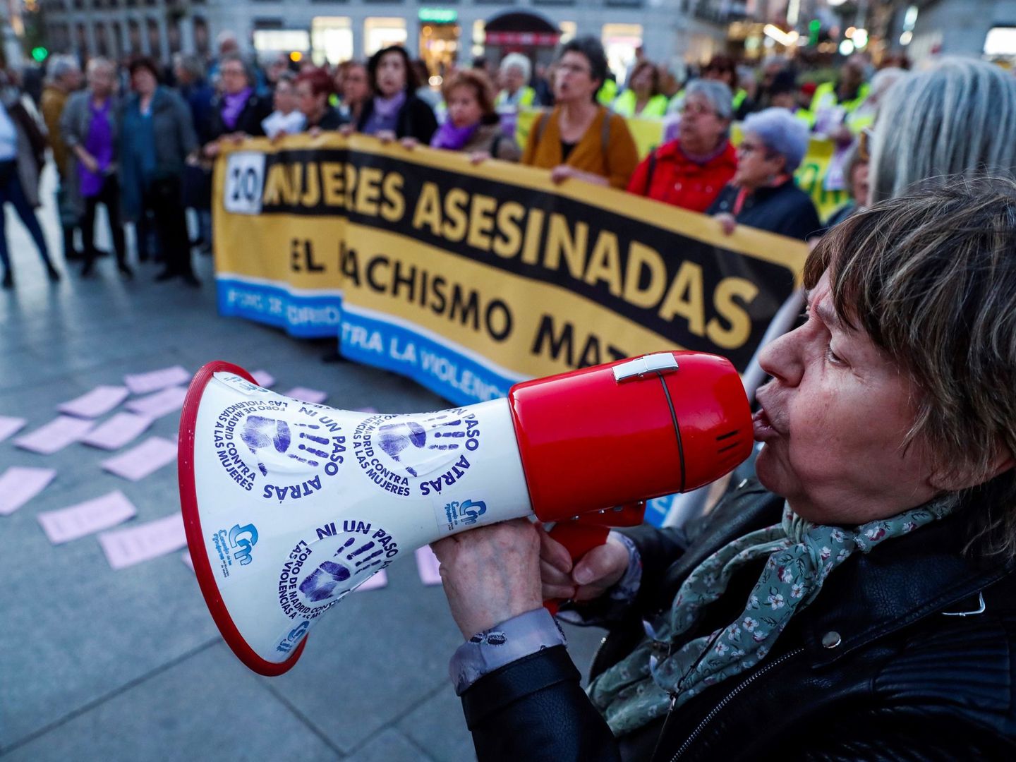 Concentración en Madrid contra la violencia de género y los asesinatos machistas (Efe)