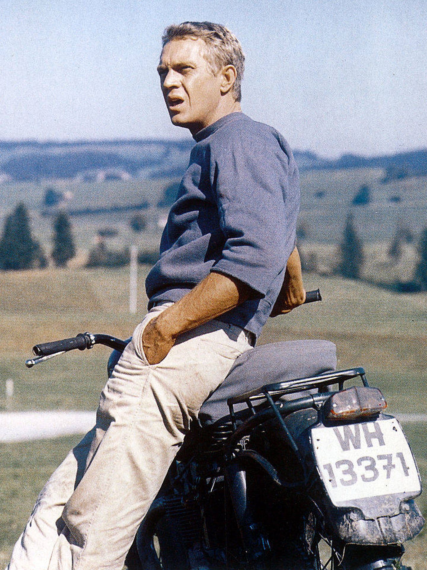 Steve McQueen, en 'La gran evasión, 1963. (Getty)