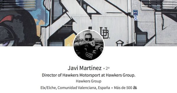 Foto: Javier Martínez se presenta ahora como responsable de Motorsport del Grupo Hawkers.
