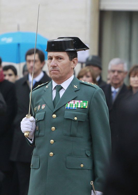 Ángel Gozalo Martín, en la toma de posesión del cargo de nuevo general de brigada de la zona de la Guardia Civil de Cataluña. (EFE)