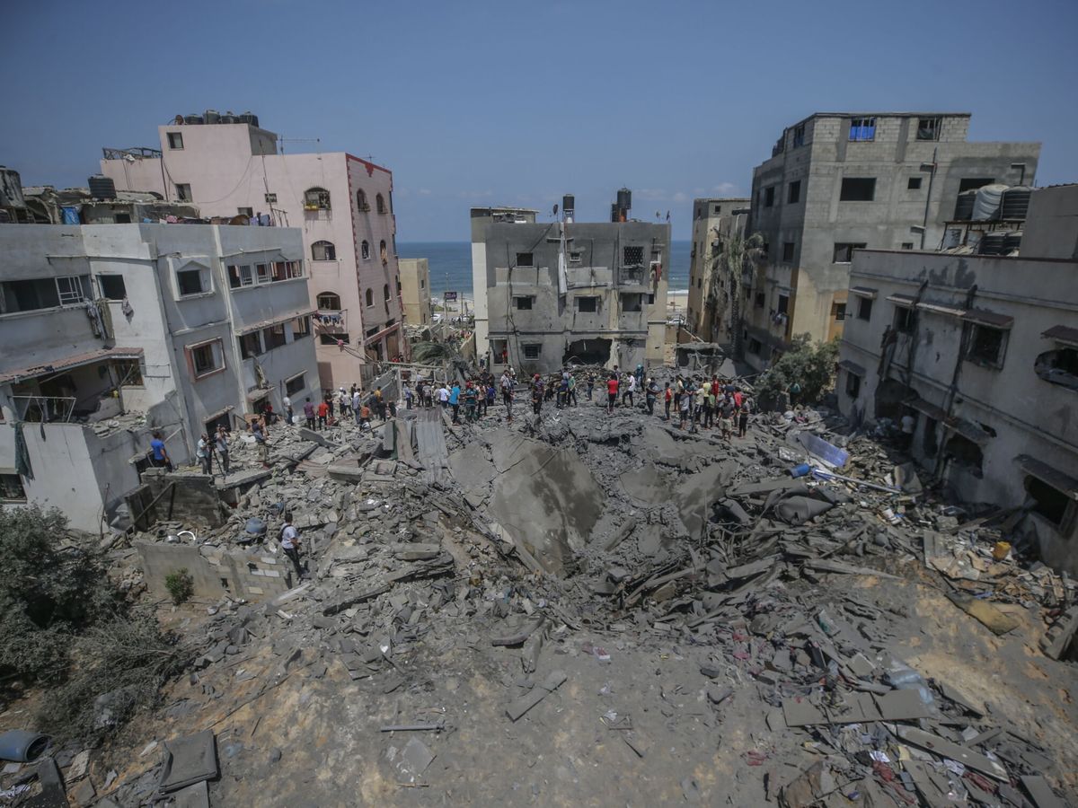 Foto: Una casa destruida en el sur de Gaza. (EFE/Mohammed Saber)