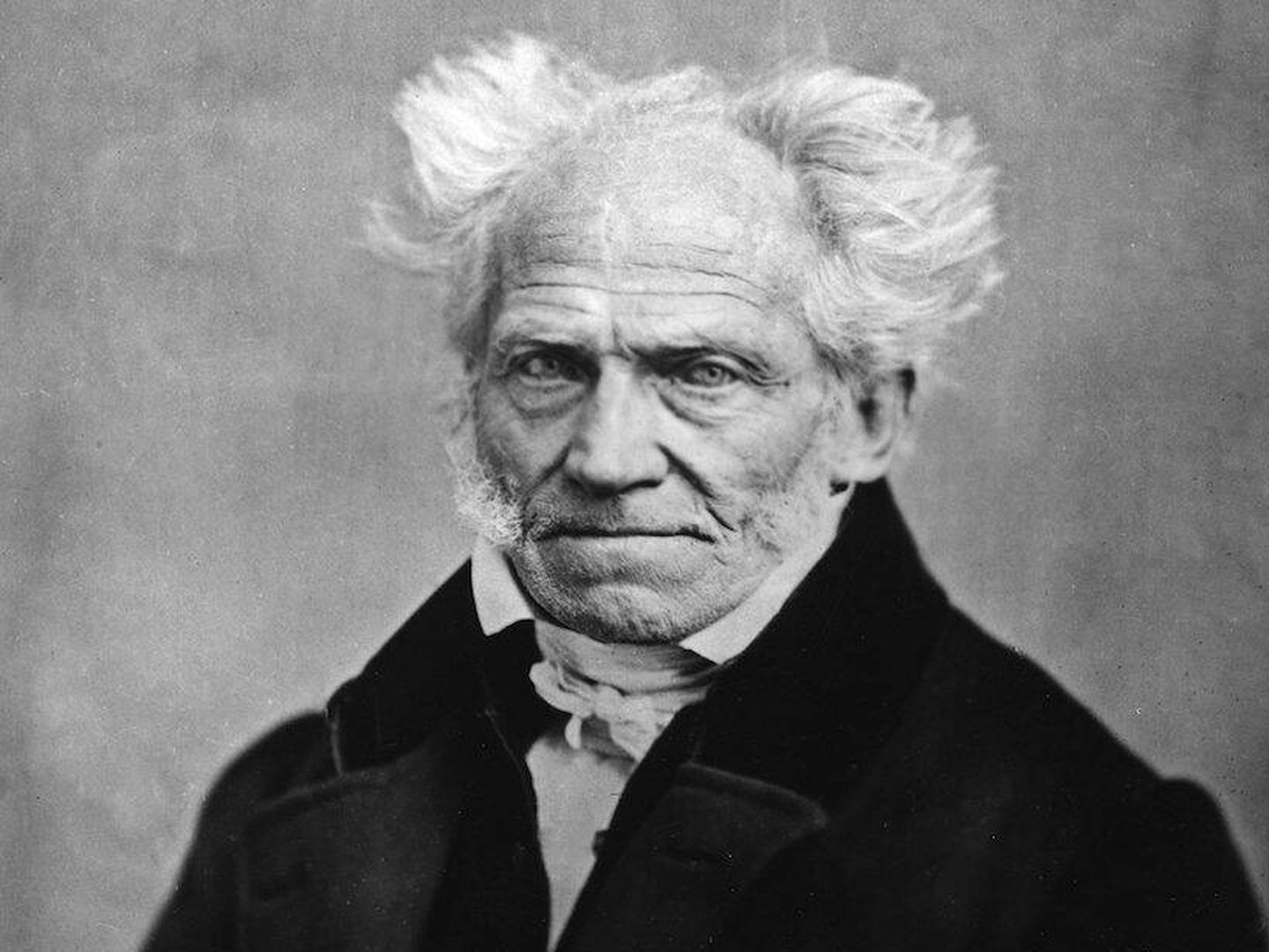 Arthur Schopenhauer, el rostro de quien no se ve capaz de soportar la carga existencial del mundo. 