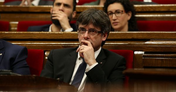Foto: Carles Puigdemont, en el Parlamento catalán. (Reuters)