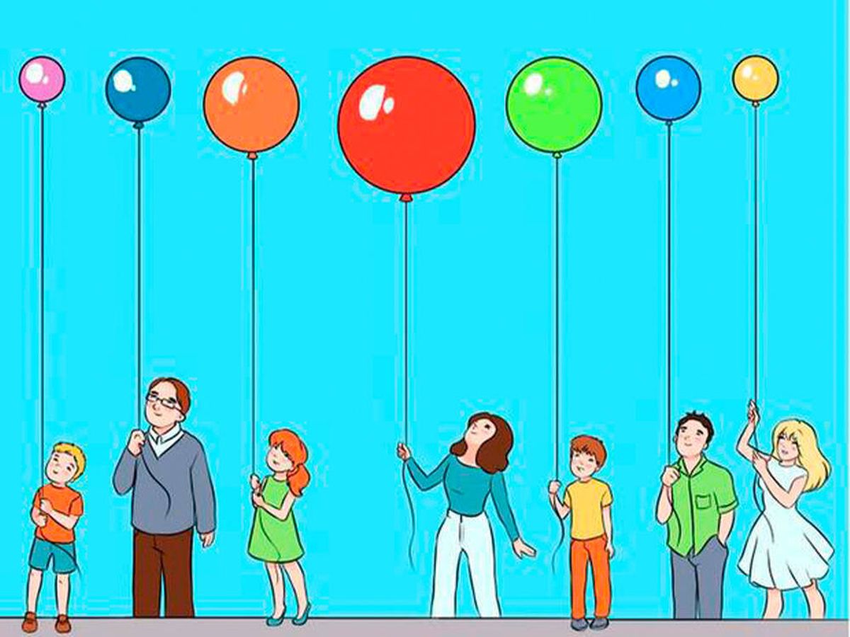 Foto: Acertijo visual: ¿cuál de los globos está más alto? Tienes 5 segundos para resolverlo (Genial.Guru)