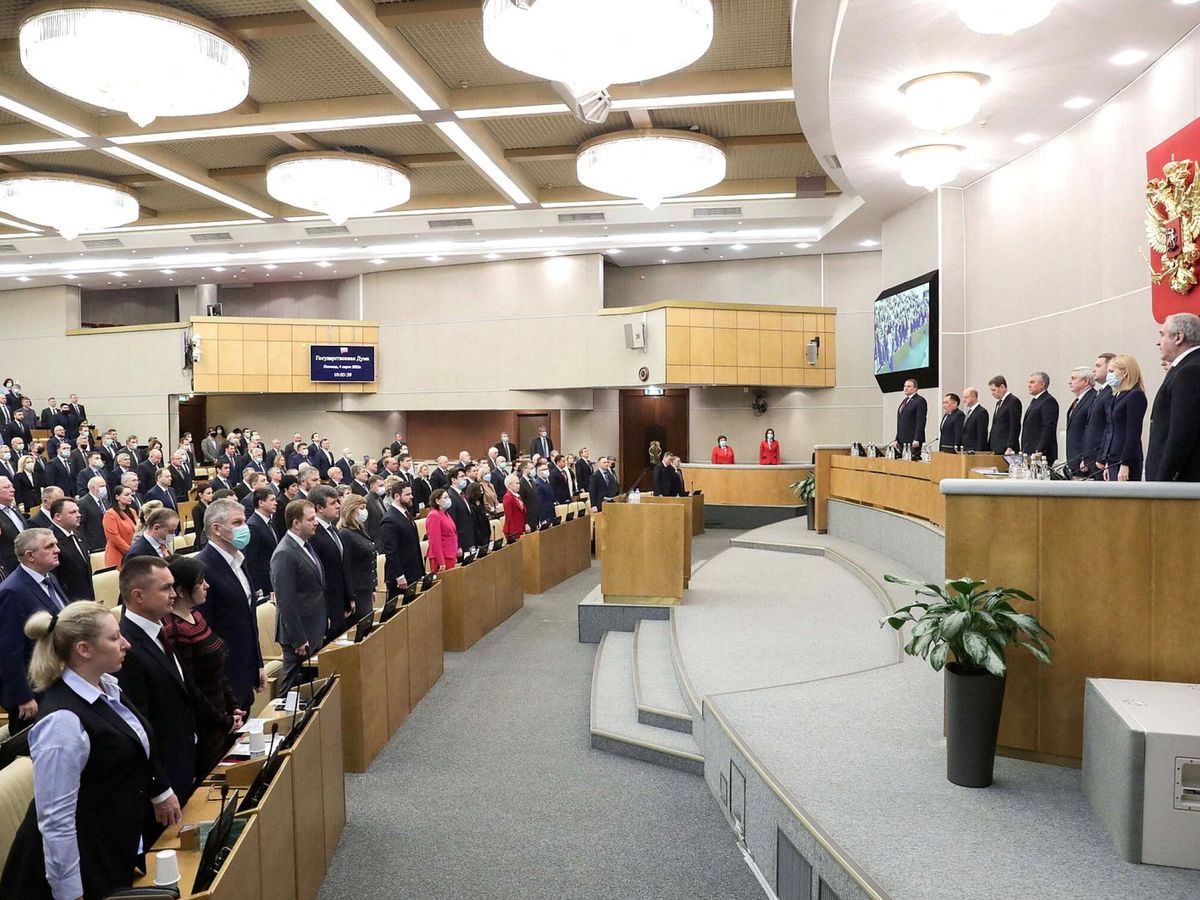 Foto: Sesión de la Duma hoy, en Moscú. (Reuters/ Parlamento ruso)