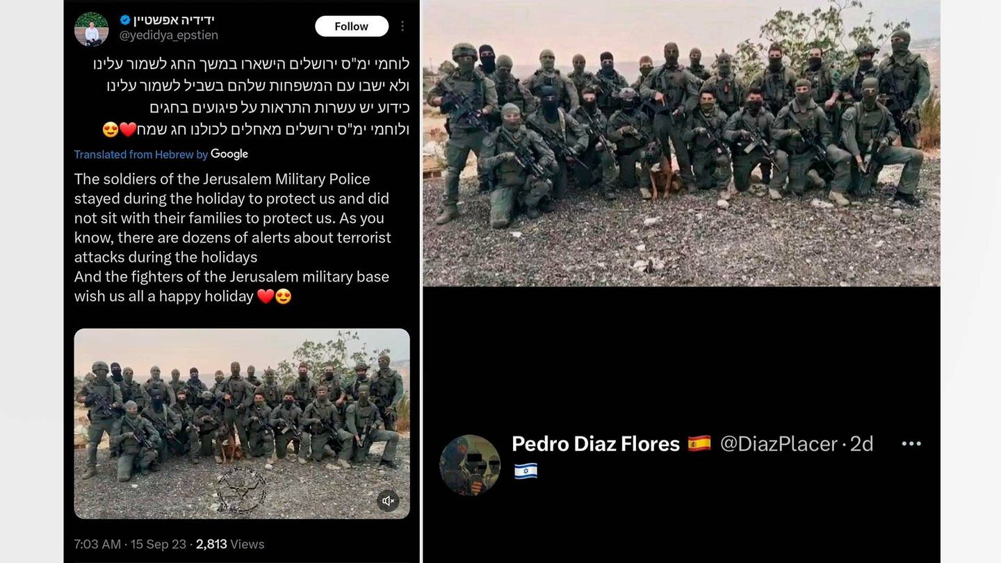 A la izquierda, la fuente original de la foto, publicada el 15 de septiembre. A la derecha, compartida por Pedro Díaz. (Redes sociales)