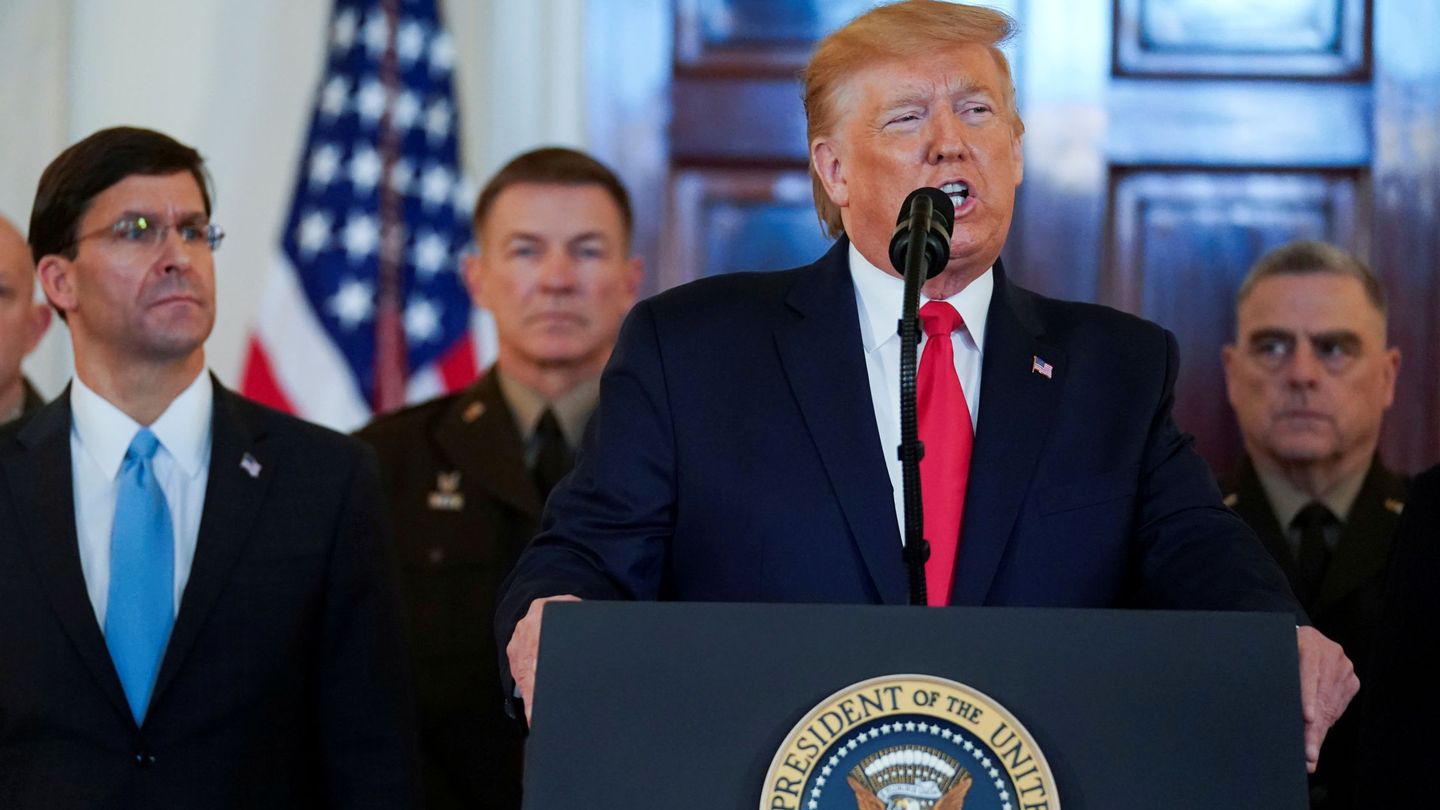 El presidente de EEUU Donald Trump mencionó durante su comparecencia sobre el conflicto con Irán la importancia de los misiles hipersónicos. (Reuters)