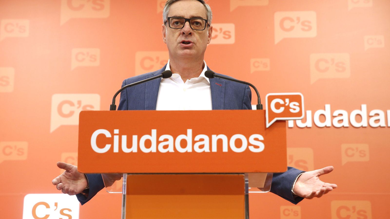 Foto: El vicesecretario de Ciudadanos, José Manuel Villegas, durante una rueda de prensa. (EFE)