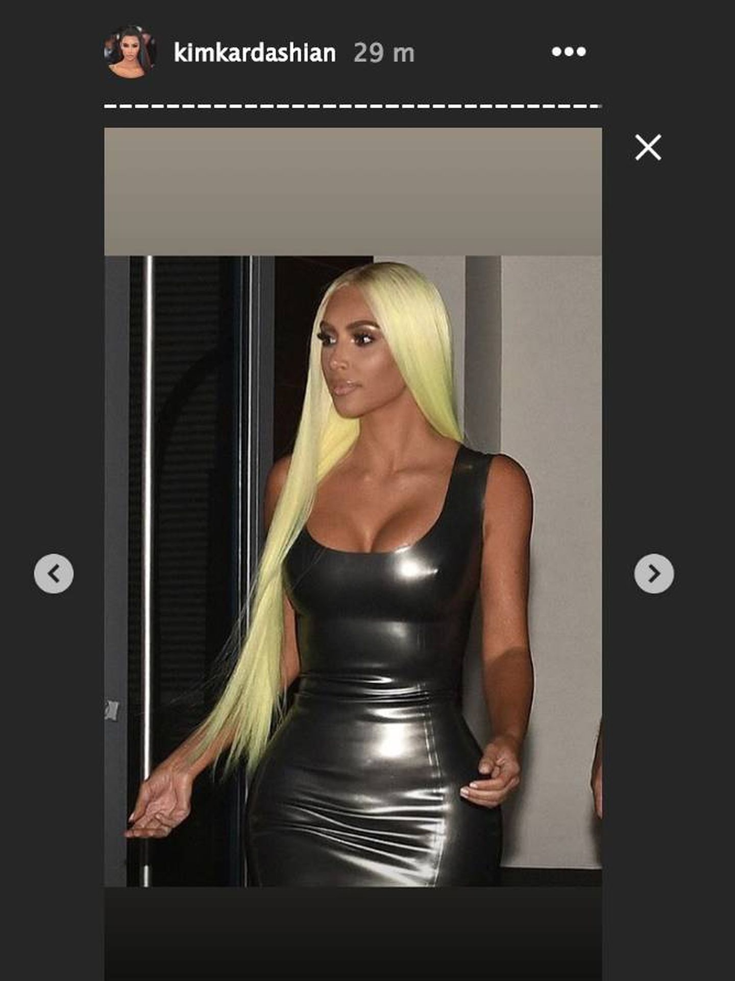 Kim Kardashian en una imagen de su cuenta de Instagram. 