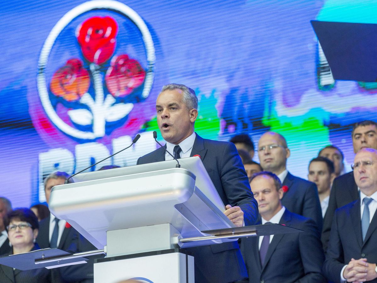 Foto: Vladimir Plahotniuc durante su etapa como líder del Partido Demócrata de Moldavia, en 2018. (EFE/Dumitru Doru)