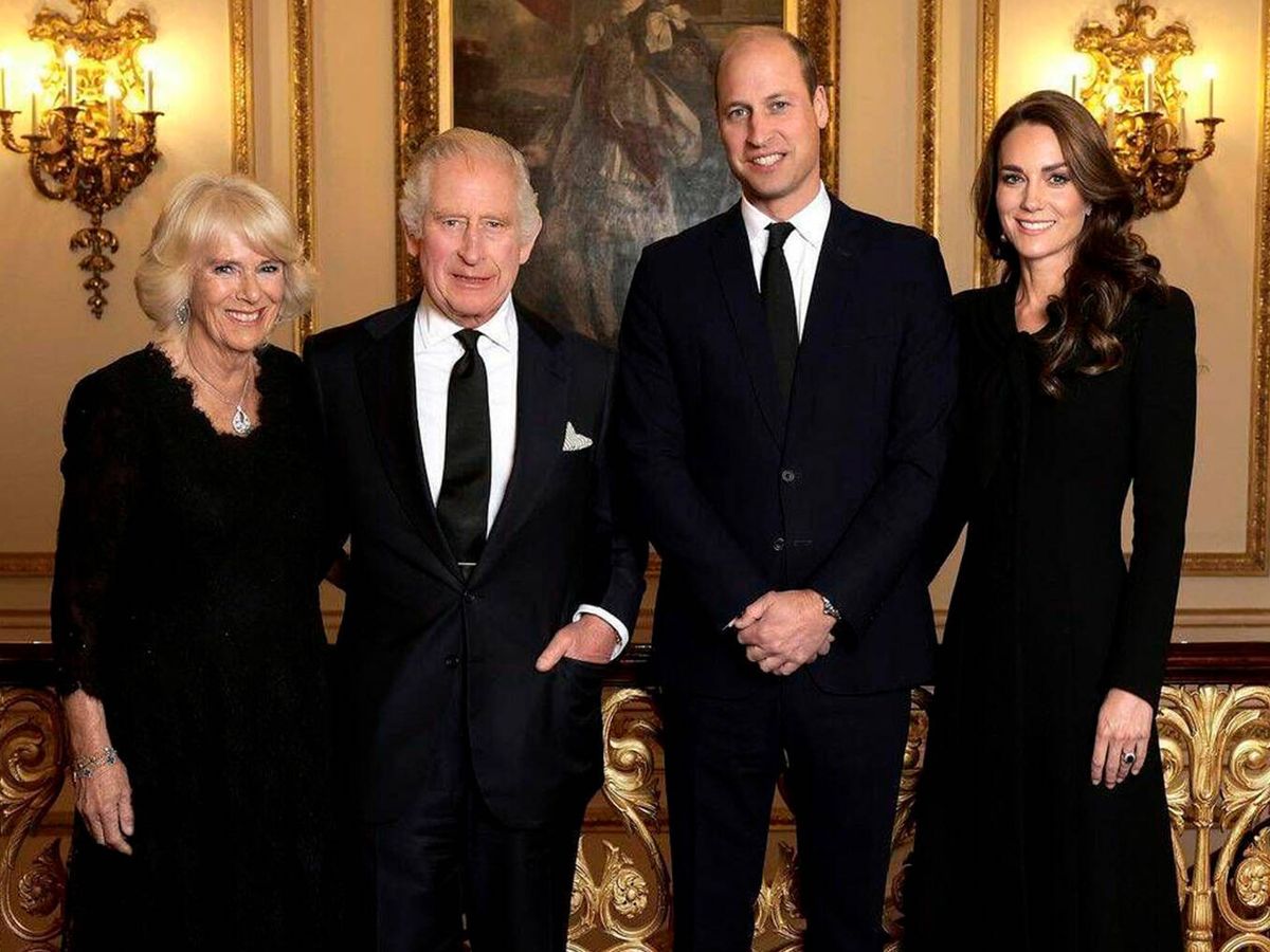 Foto: Camila Parker, Carlos III, el príncipe Guillermo y Kate Middleton, princesa de Gales. (Getty/Chris Jackson)