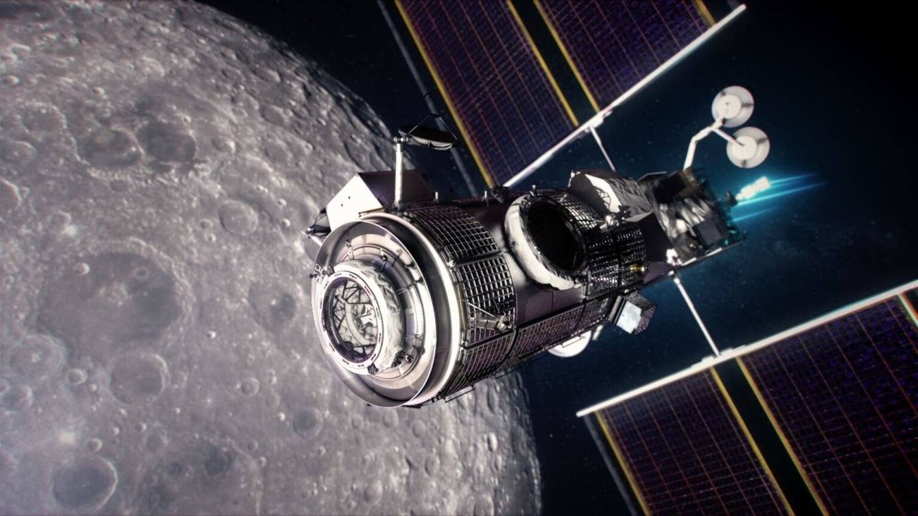 Foto: Los dos primeros módulos de la estación de paso interplanetaria Lunar Gateway. (NASA)