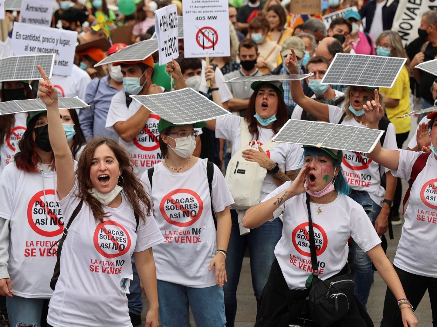Manifestación a favor de una transición energética justa, en Madrid. (EFE)