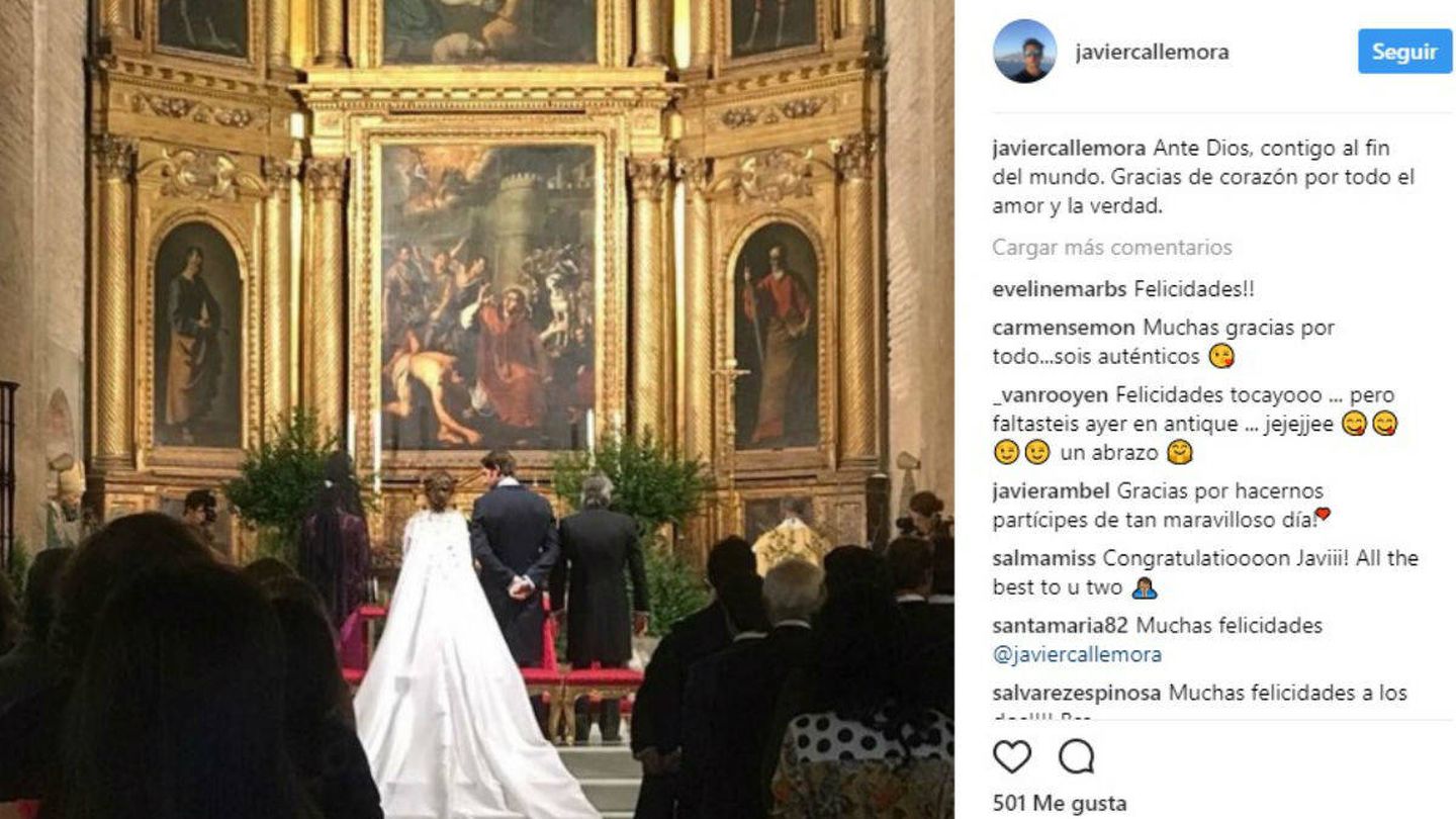 Javier Calle Mora el día de su boda. (Instagram)