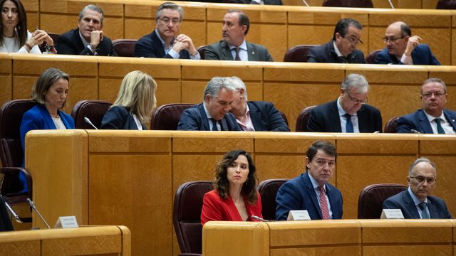 Barones del PP en la sesión en el Senado. (Europa Press/Alejandro Martínez Vélez)