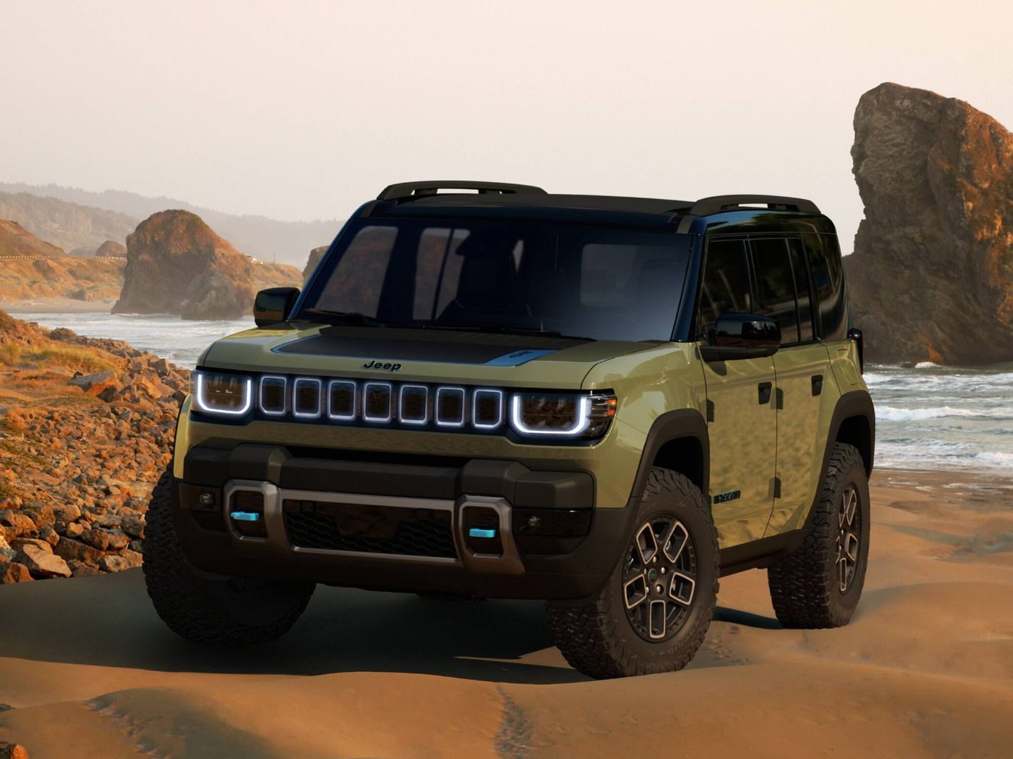 El Jeep Recon también es 100% eléctrico, y presumirá de aptitudes fuera de carretera.