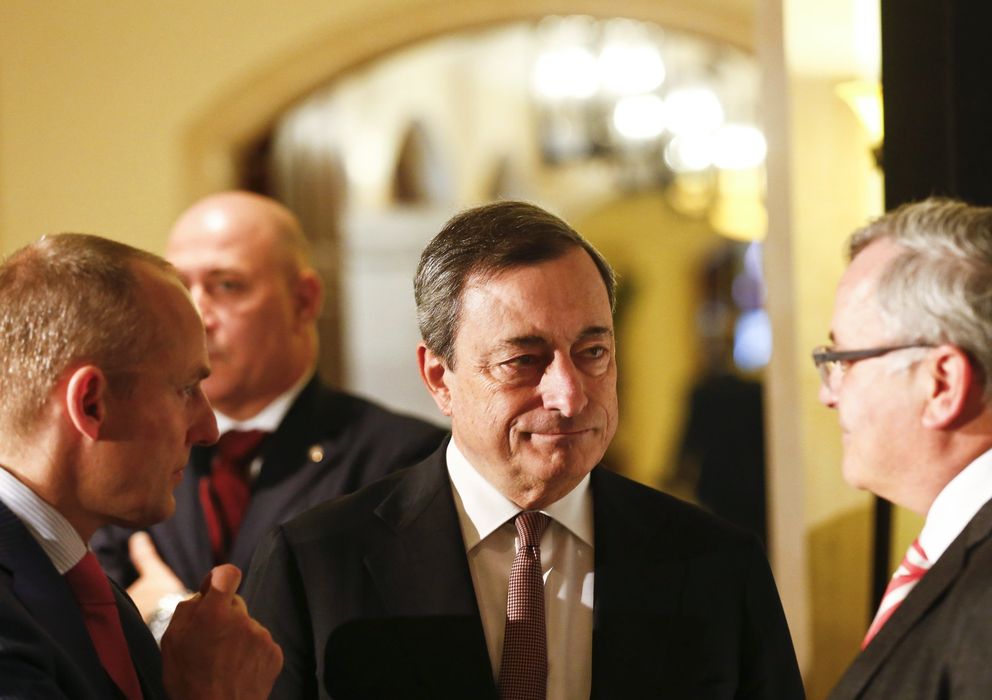Foto: El presidente del BCE, Mario Draghi, a la llegada a su comparecencia de Berlín 