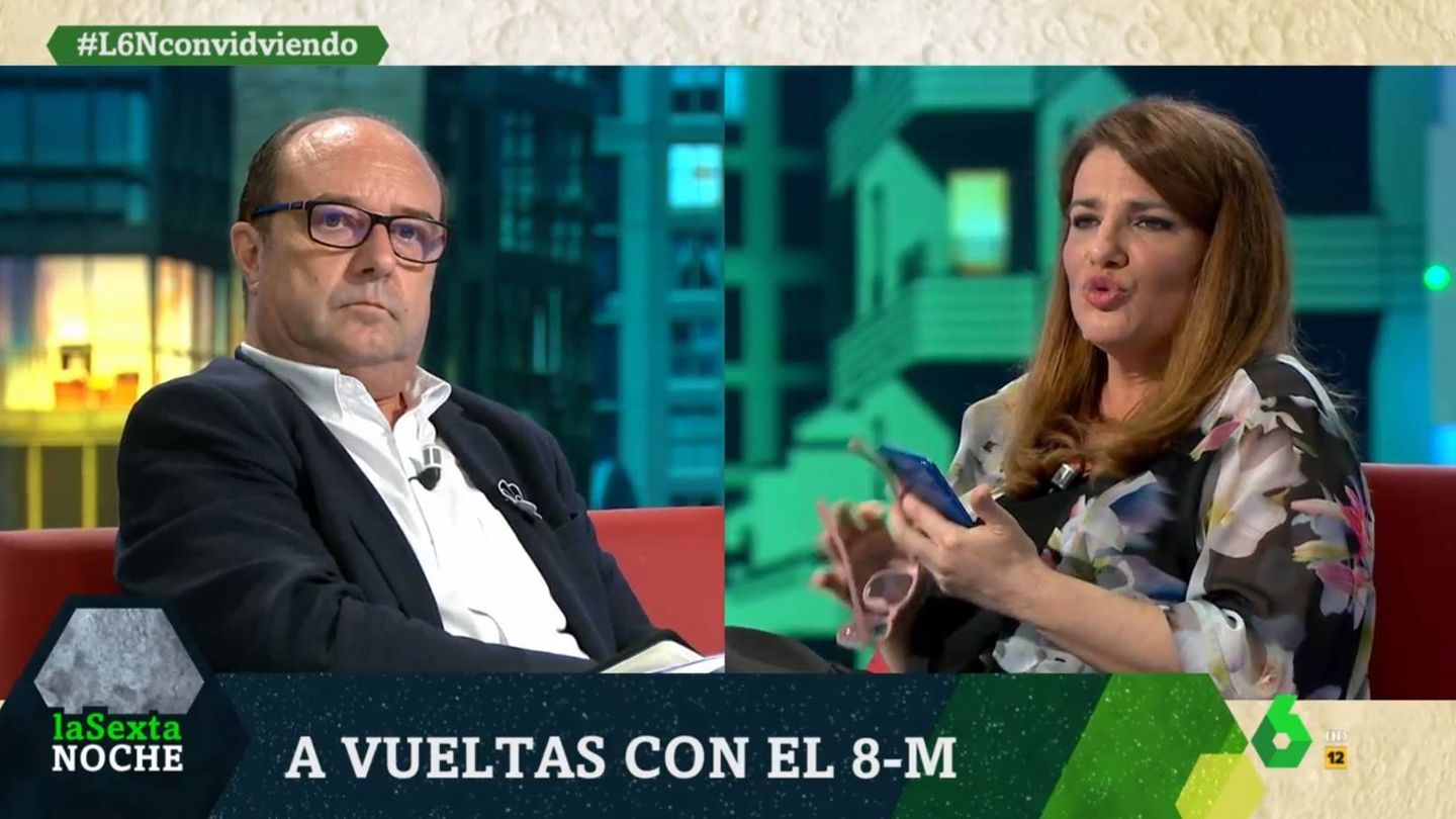 María Claver reta a Maraña, en 'La Sexta noche'. (Atresmedia).