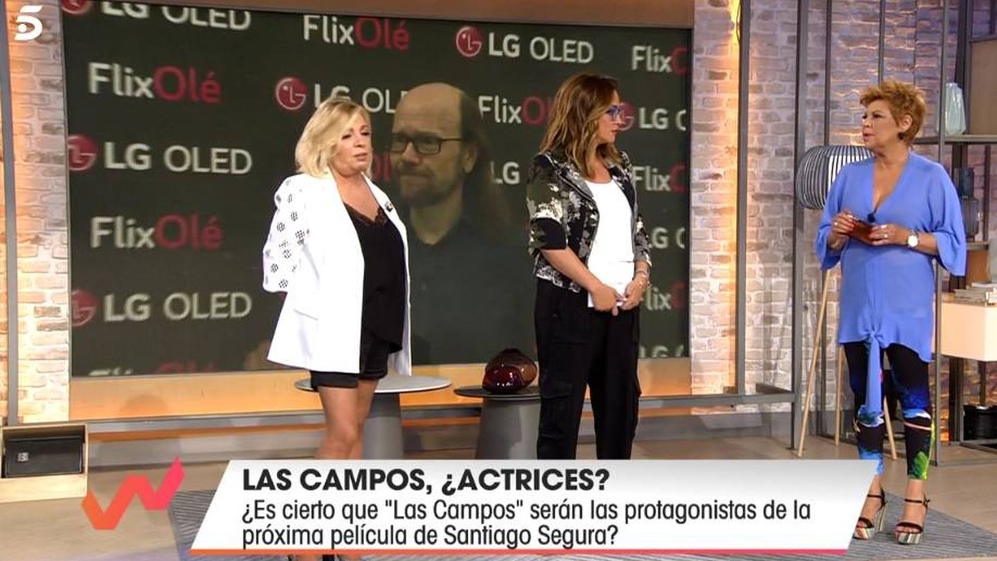 Borrego, Moreno y Terelu Campos, en 'Viva la vida'. (Telecinco).