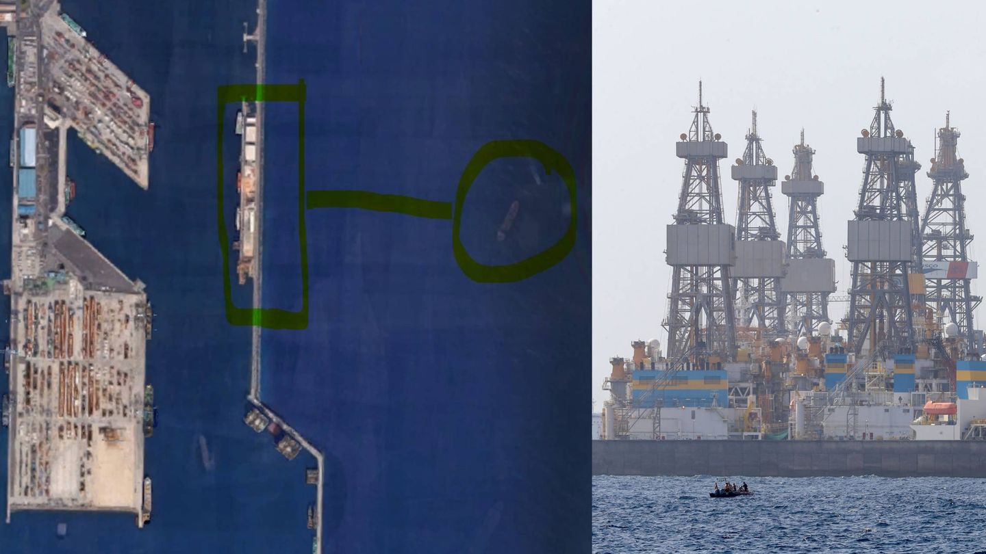 El barco hundido de Soo Yung, donde murió la submarinista y el Puerto de la Luz donde fue hallada.