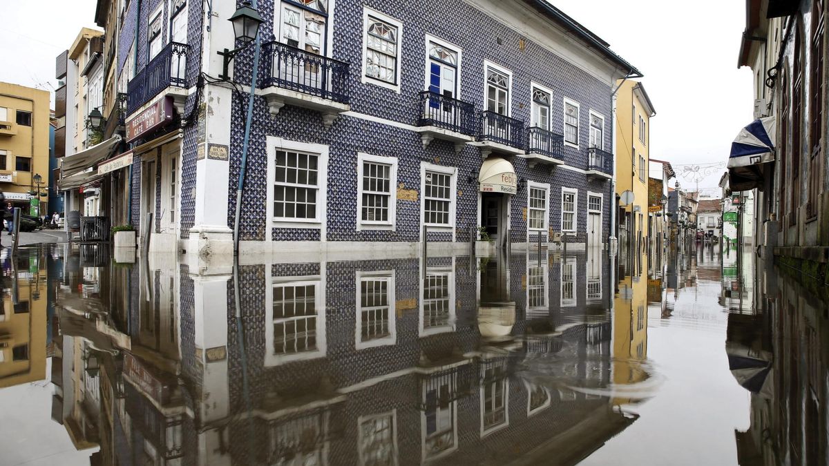 Las fuertes lluvias causan inundaciones y desvío de vuelos en el norte de Portugal