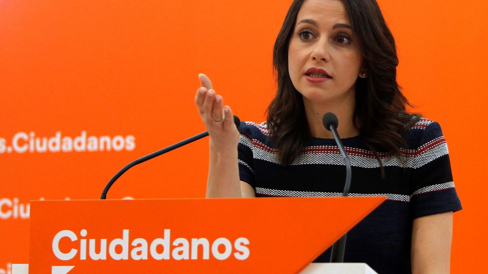 Foto: La líder de Cs en Cataluña, Inés Arrimadas, este lunes en Madrid. (EFE)