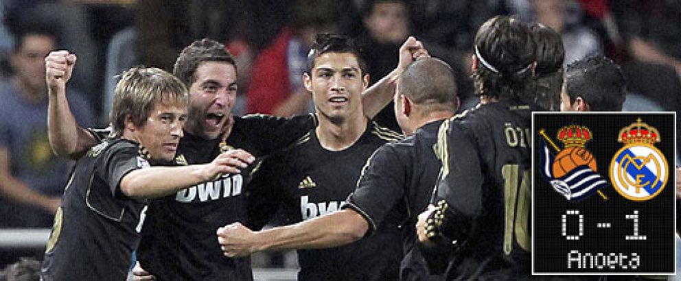 Foto: Un desmarque de Higuaín y una asistencia de Di María bastan para derrotar a la Real Sociedad