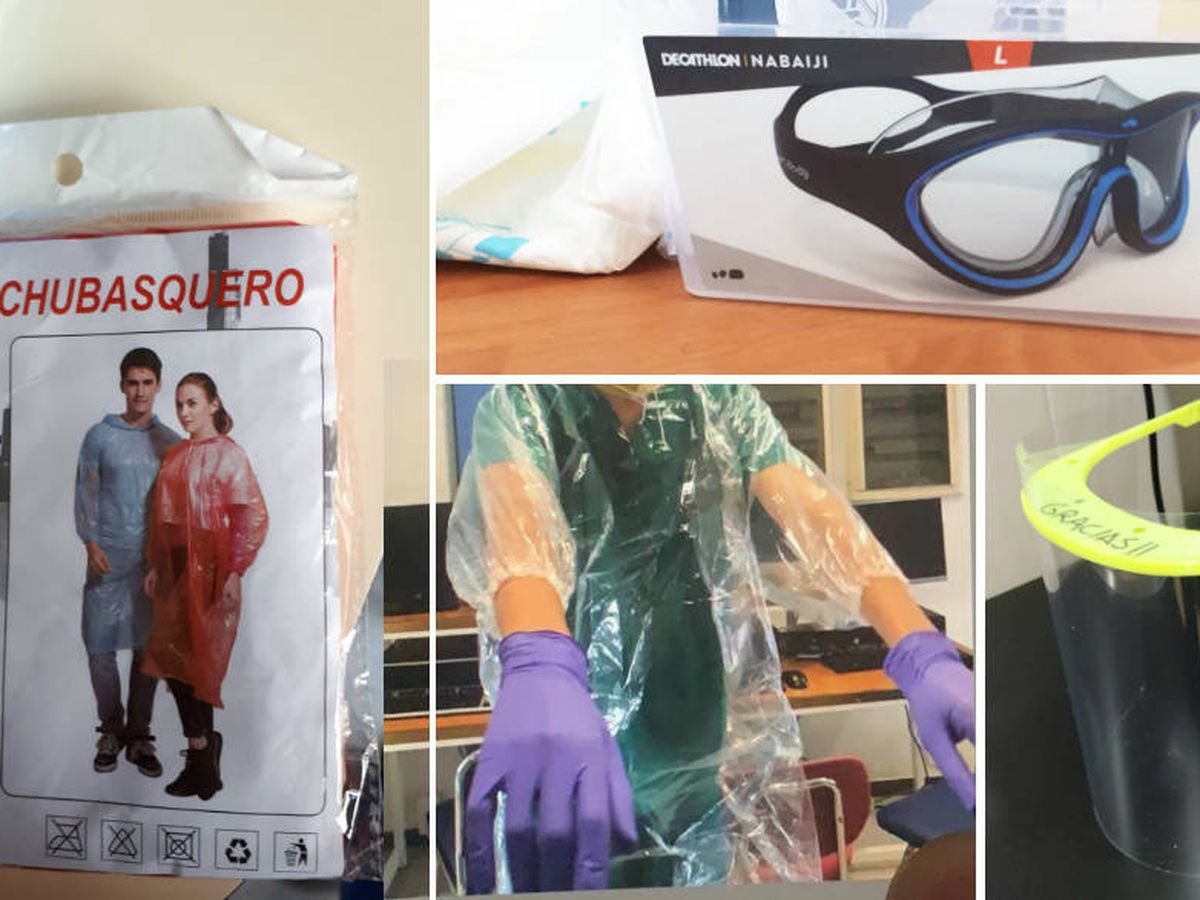 Foto: Algunos de los recursos que el personal sanitario de Madrid usa ahora para protegerse. (EC)