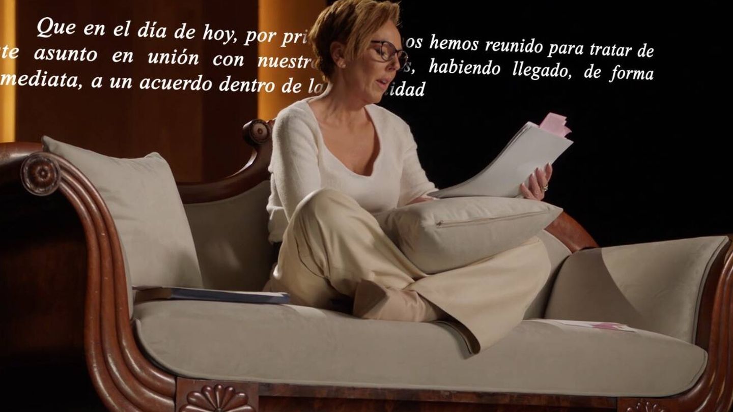 Rocío Carrasco hablando de la herencia de su padre. (Mediaset).