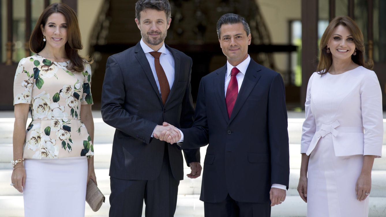 Foto: Los herederos de Dinamarca junto a Peña Nieto y su esposa en 2013 (Gtres)